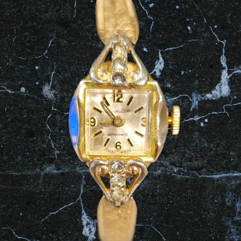 Vintage Swiss Hormilton Ladies 10KGF Watch Band C… - image 1