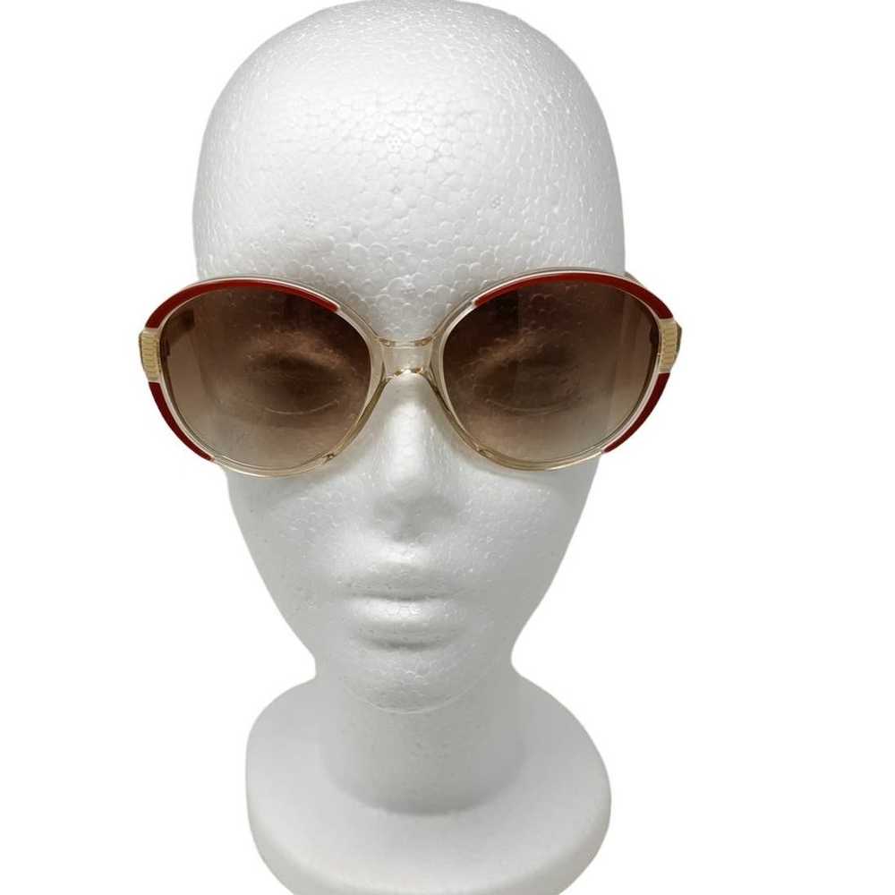 Balenciaga 70s Vintage Retro Sunglasses Red Gold … - image 4