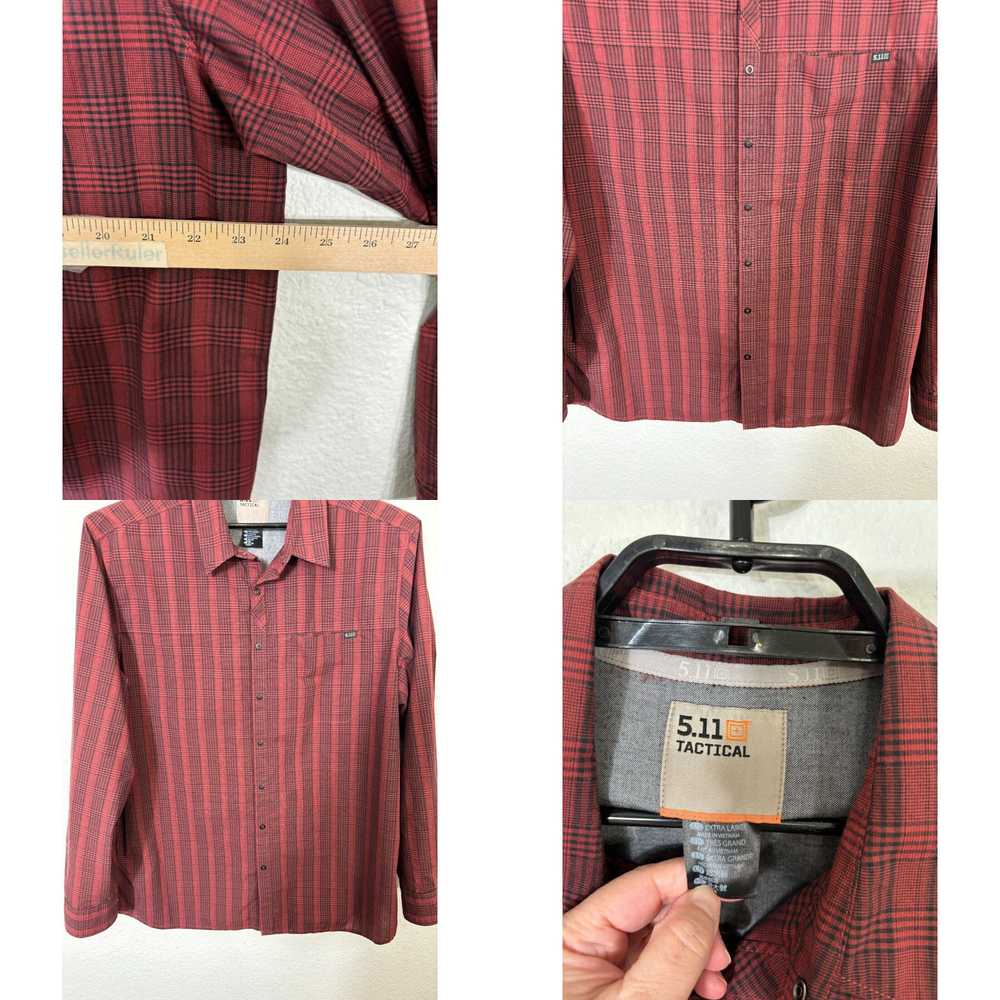 Vintage 511 Tactical Shirt Mens XL Plaid Snap But… - image 4