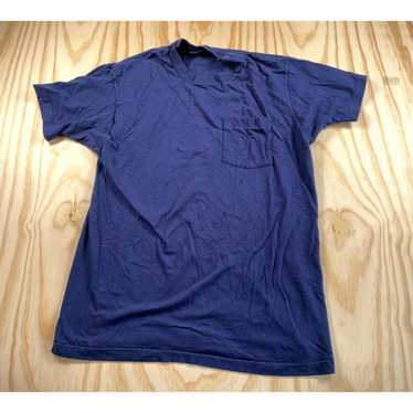 Fruit Of The Loom VTG 90s Blank Pocket T-Shirt Ad… - image 1