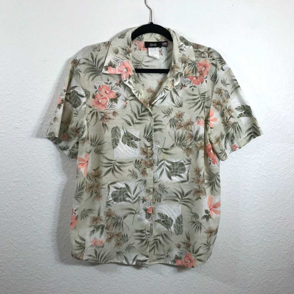 Blend Vintage Tapestry Hawaiian Shirt Size L Cott… - image 1