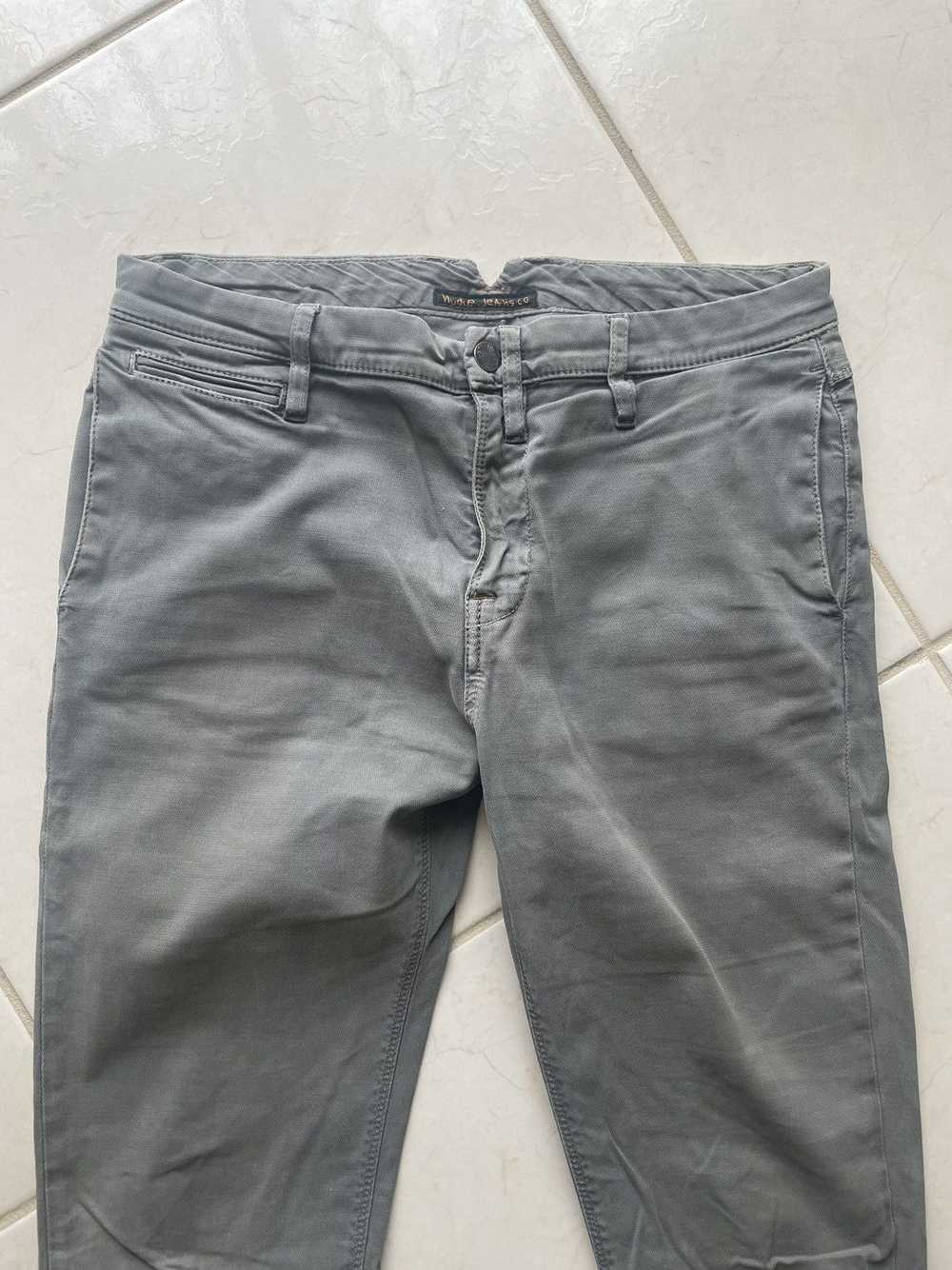 Nudie Jeans Gray nudie jeans pants khaki tight us… - image 3