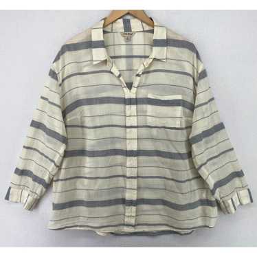 Lucky Brand LUCKY BRAND Top Womens 2X Striped She… - image 1