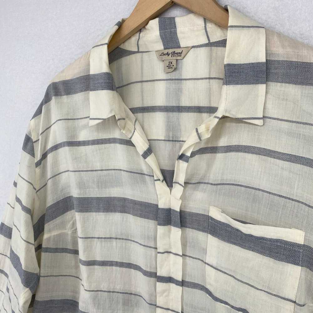Lucky Brand LUCKY BRAND Top Womens 2X Striped She… - image 2