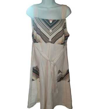 Vintage Linen Prarie Dress With Pockets - image 1