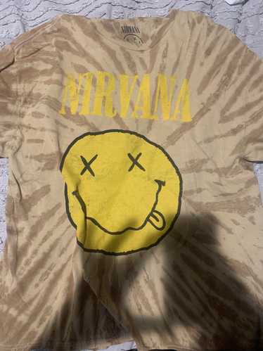 Nirvana Nirvana tie dye T Shirt smiley face