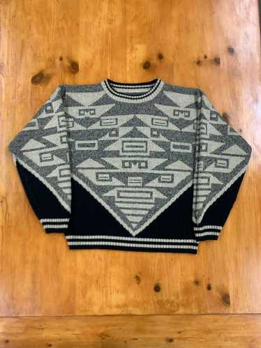 Coloured Cable Knit Sweater × Vintage Vintage Azte
