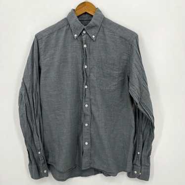 Eton Eton Long Sleeve Button Shirt Mens M 15.5 Gra