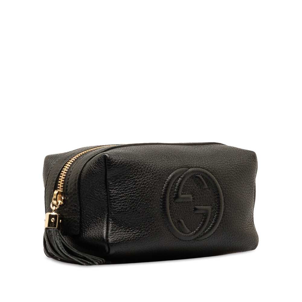 Black Gucci Soho Leather Cosmetic Pouch - image 2