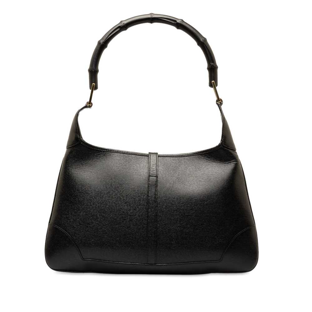 Black Gucci Leather Bamboo Jackie Shoulder Bag - image 3