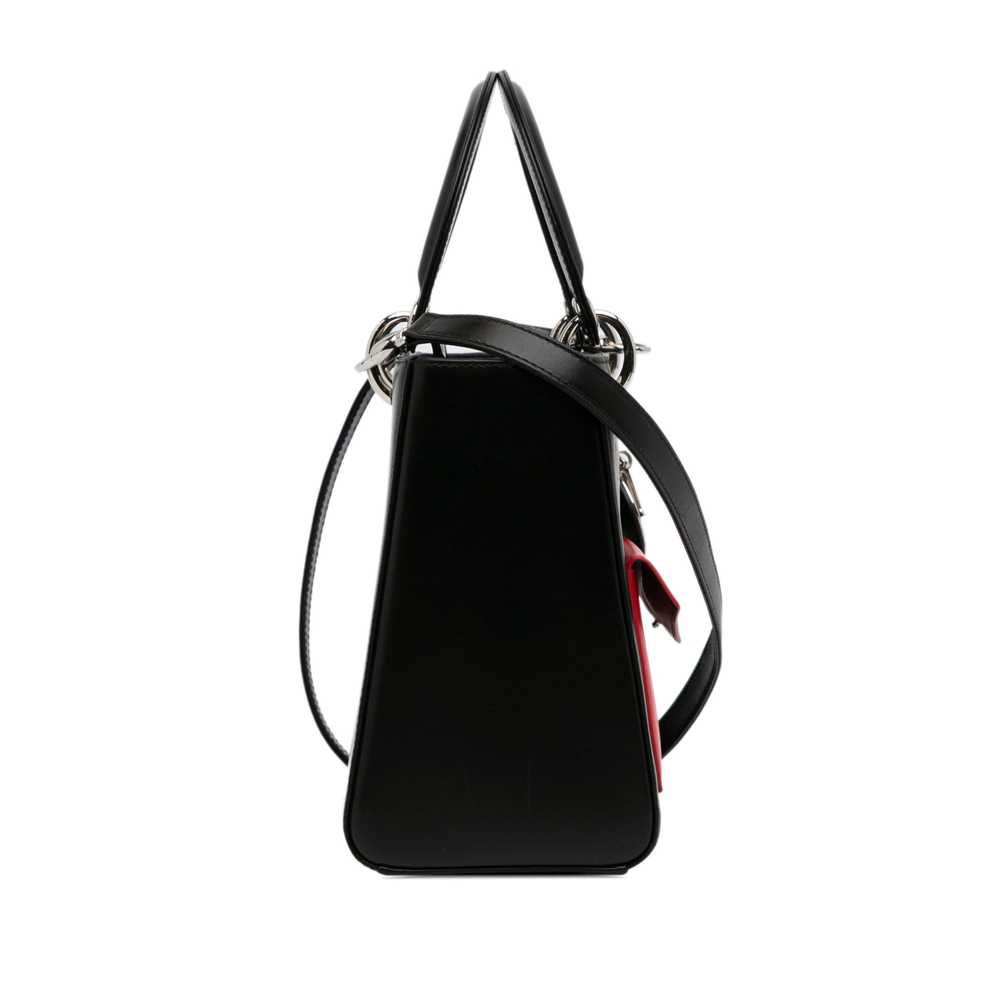 Black Dior Medium Calfskin Pockets Lady Dior Satc… - image 4