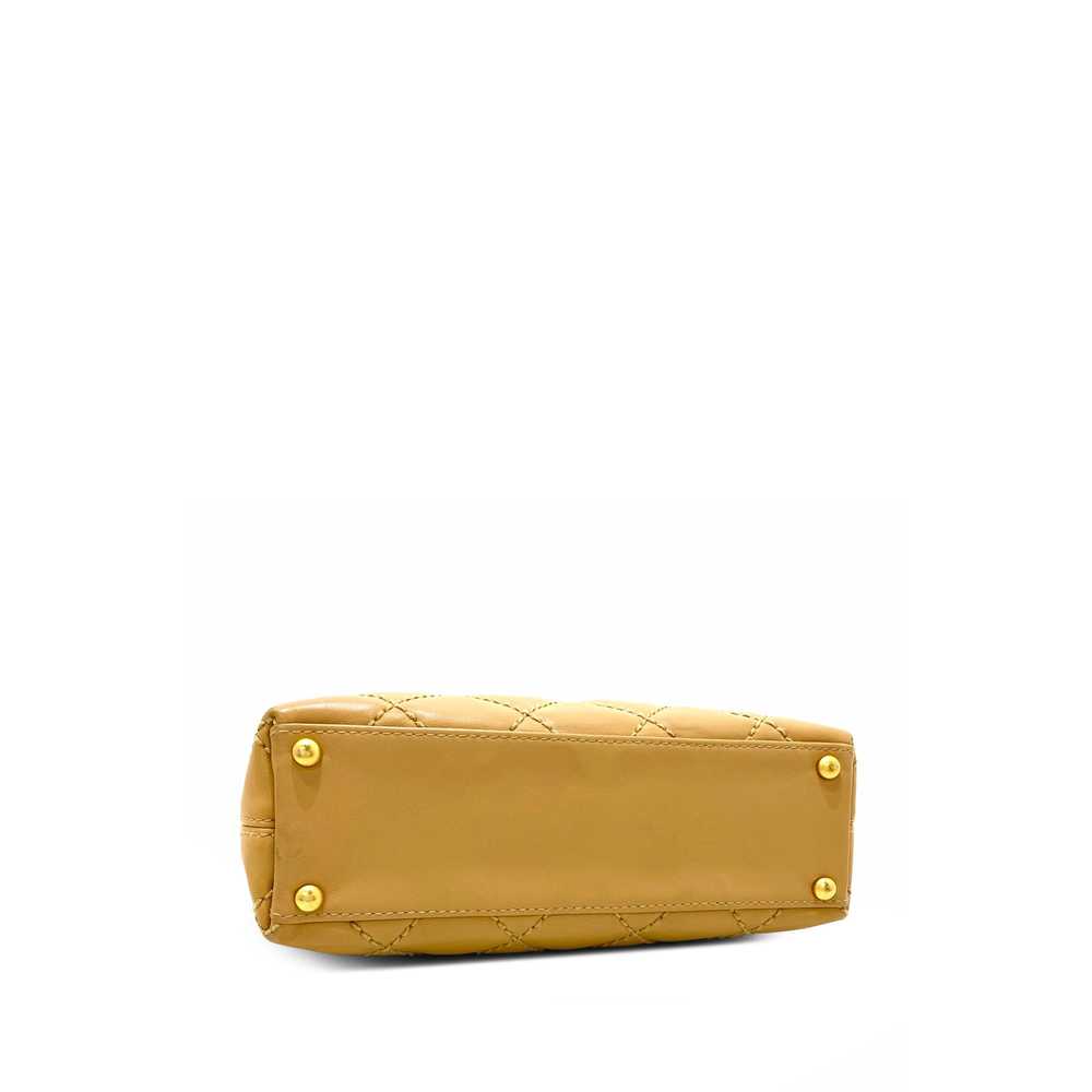 Yellow Chanel CC Wild Stitch Lambskin Handbag - image 4