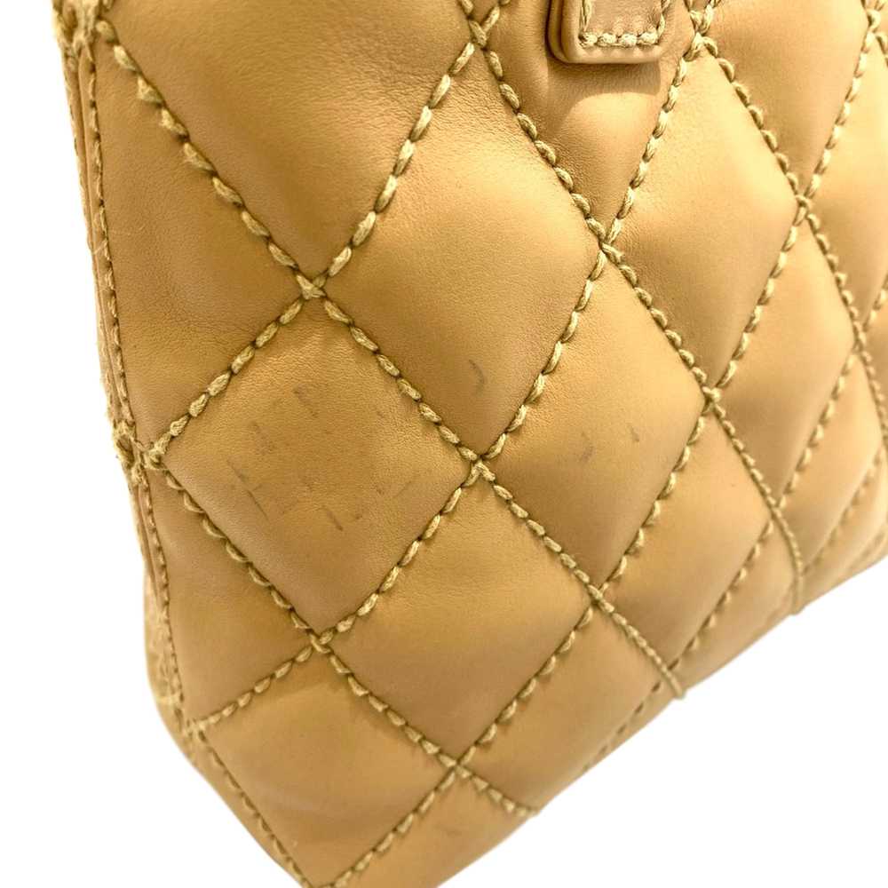 Yellow Chanel CC Wild Stitch Lambskin Handbag - image 8