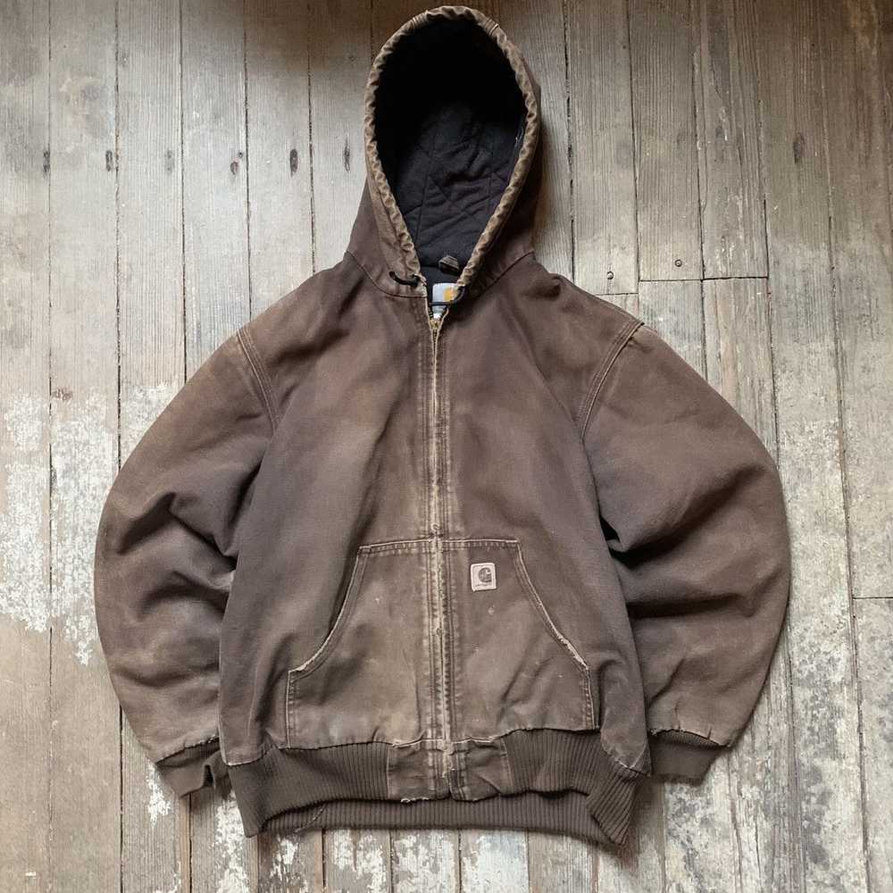 Carhartt × Vintage 90s INSANE Faded Brown Carhart… - image 1