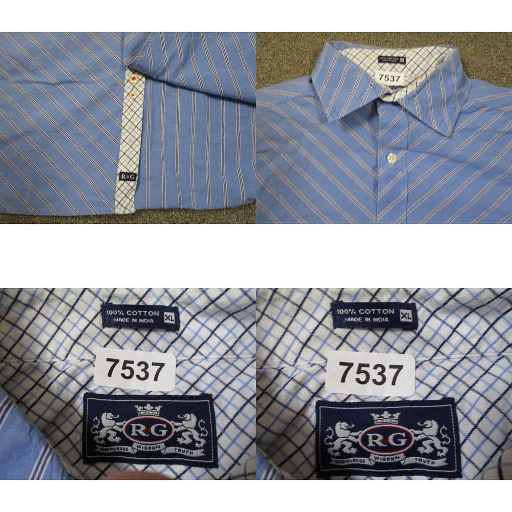 Robert Graham RG Shirt Mens XL Blue White Stripe … - image 4