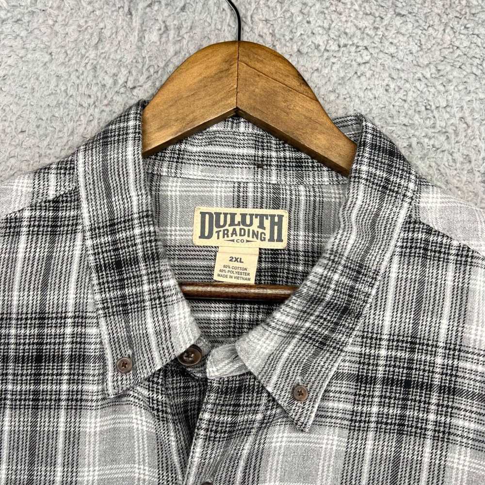 Vintage Duluth Trading Flannel Shirt Men's 2XL Gr… - image 2