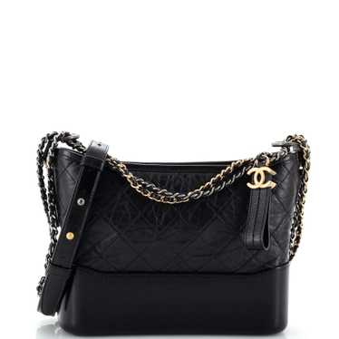 CHANEL Gabrielle Hobo Quilted Aged Calfskin Small
