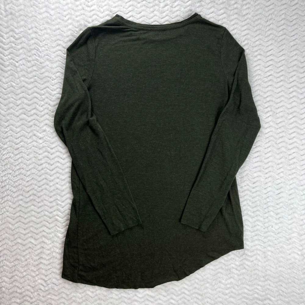 Zara Zara Shirt Woman Medium 28 Green Knit Long S… - image 2