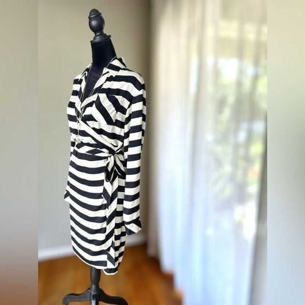 Diane von Furstenberg DVF Silk Striped Classic Wr… - image 4