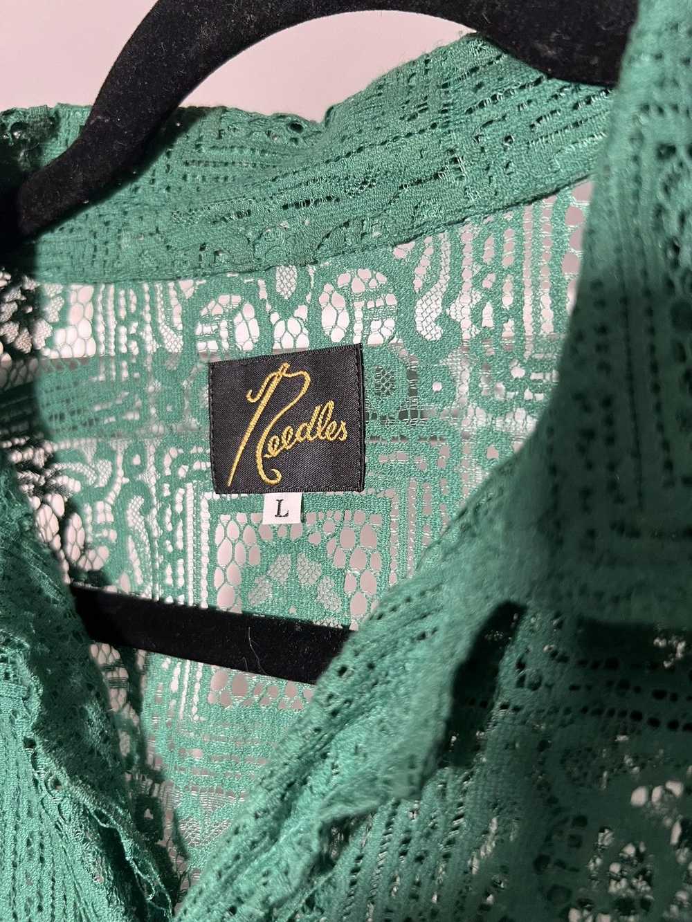 Needles Needles Cabana Lace Shirt Green - image 2