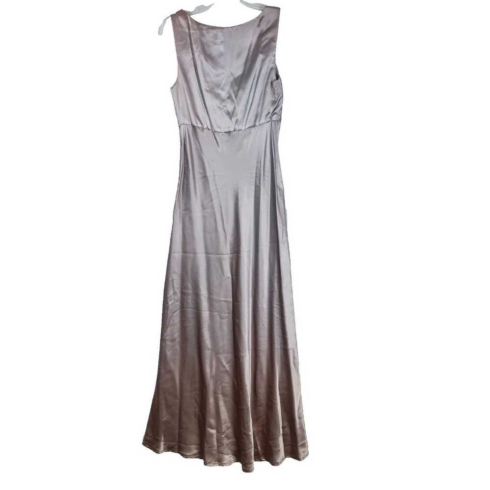 Vtg 90s Y2K Formal Dress Sz 9 Satin Maxi Iridesce… - image 5