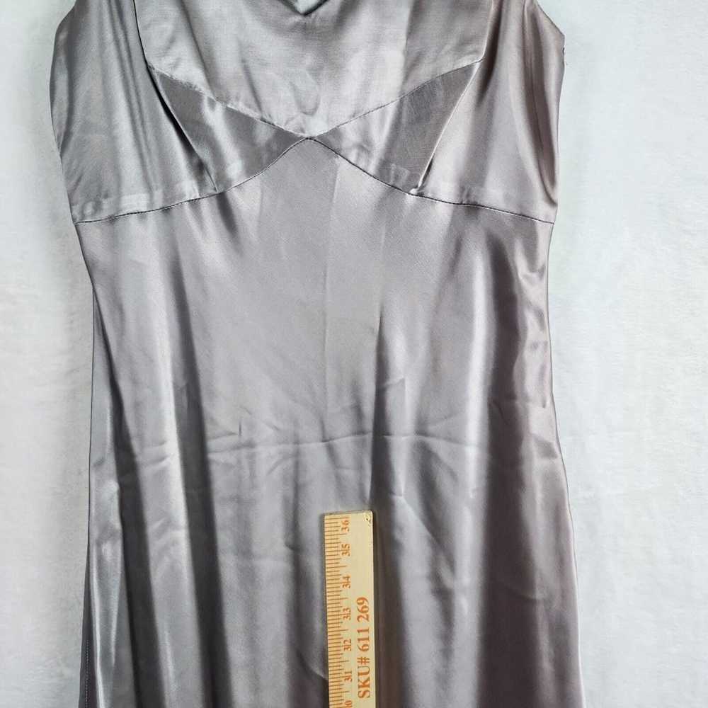 Vtg 90s Y2K Formal Dress Sz 9 Satin Maxi Iridesce… - image 9