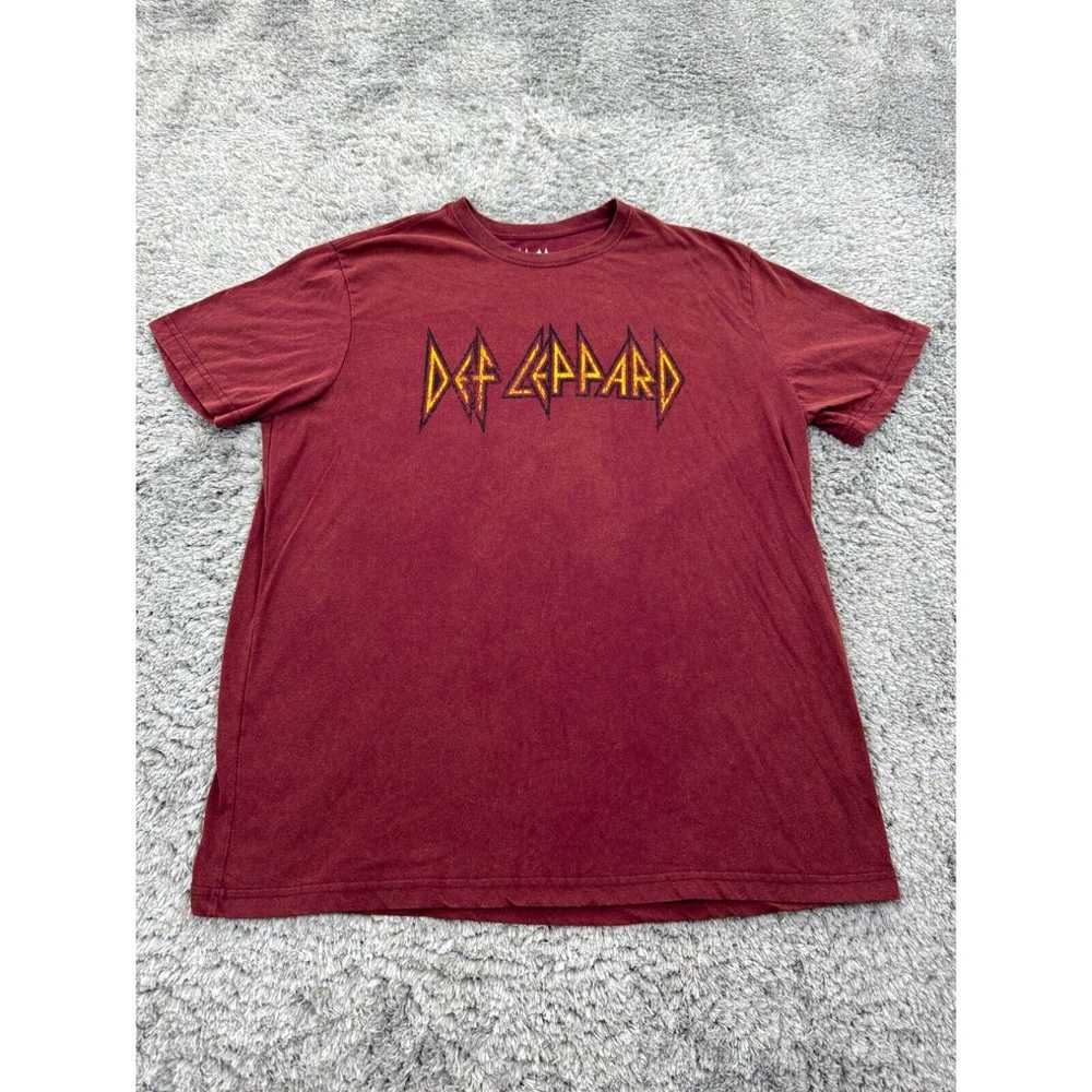 Spell Def Leppard Shirt Mens Extra Large XL Red S… - image 1