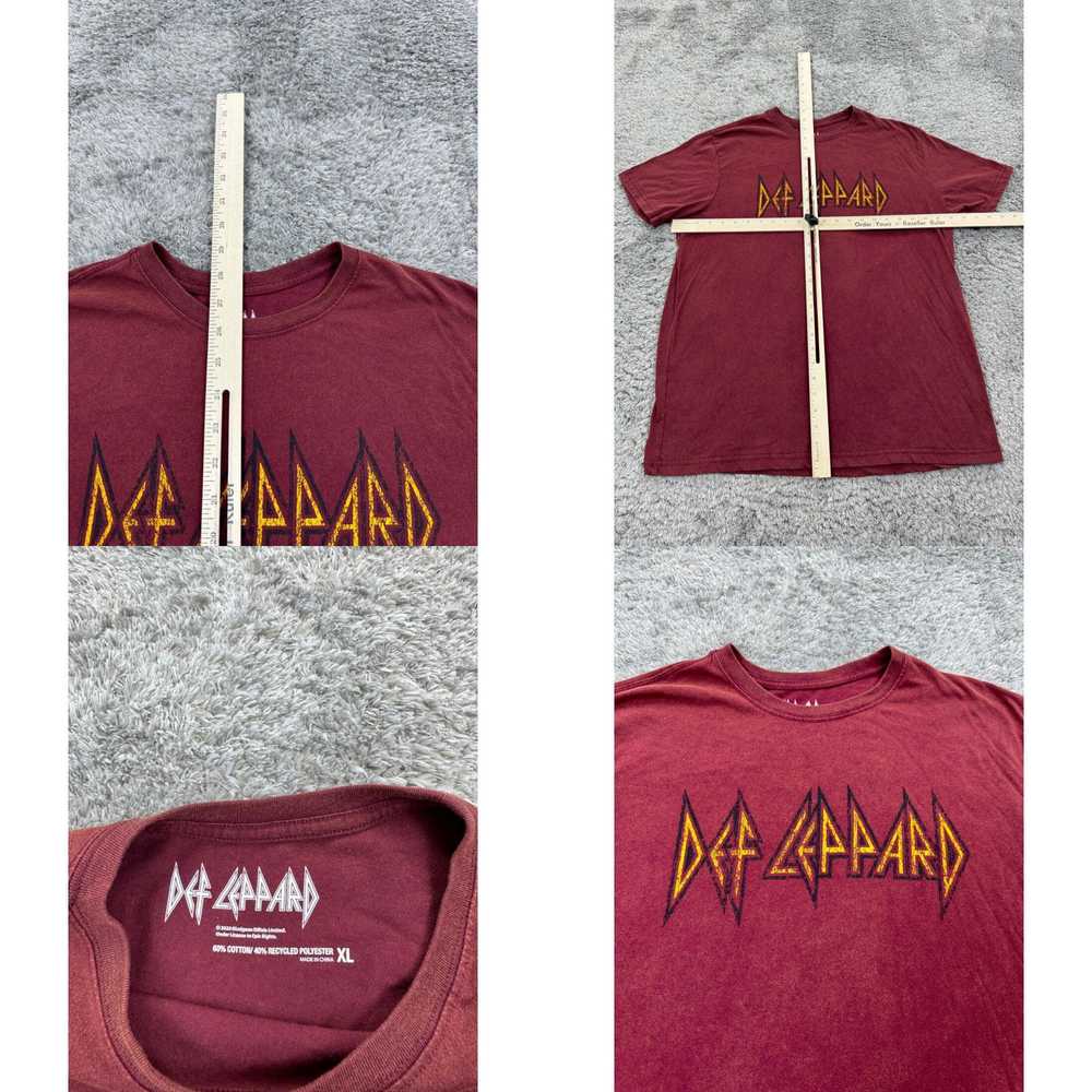 Spell Def Leppard Shirt Mens Extra Large XL Red S… - image 4