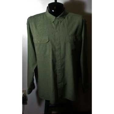 Vintage Men's TWELVE WEIGHT Green Long Sleeve Ven… - image 1