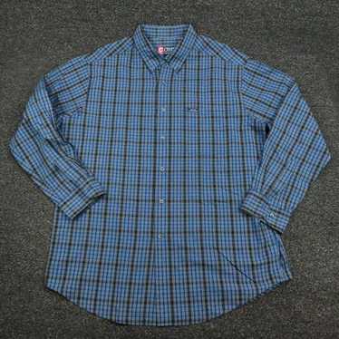 Chaps Chaps Shirt Adult Large Blue & Black Plaid … - image 1