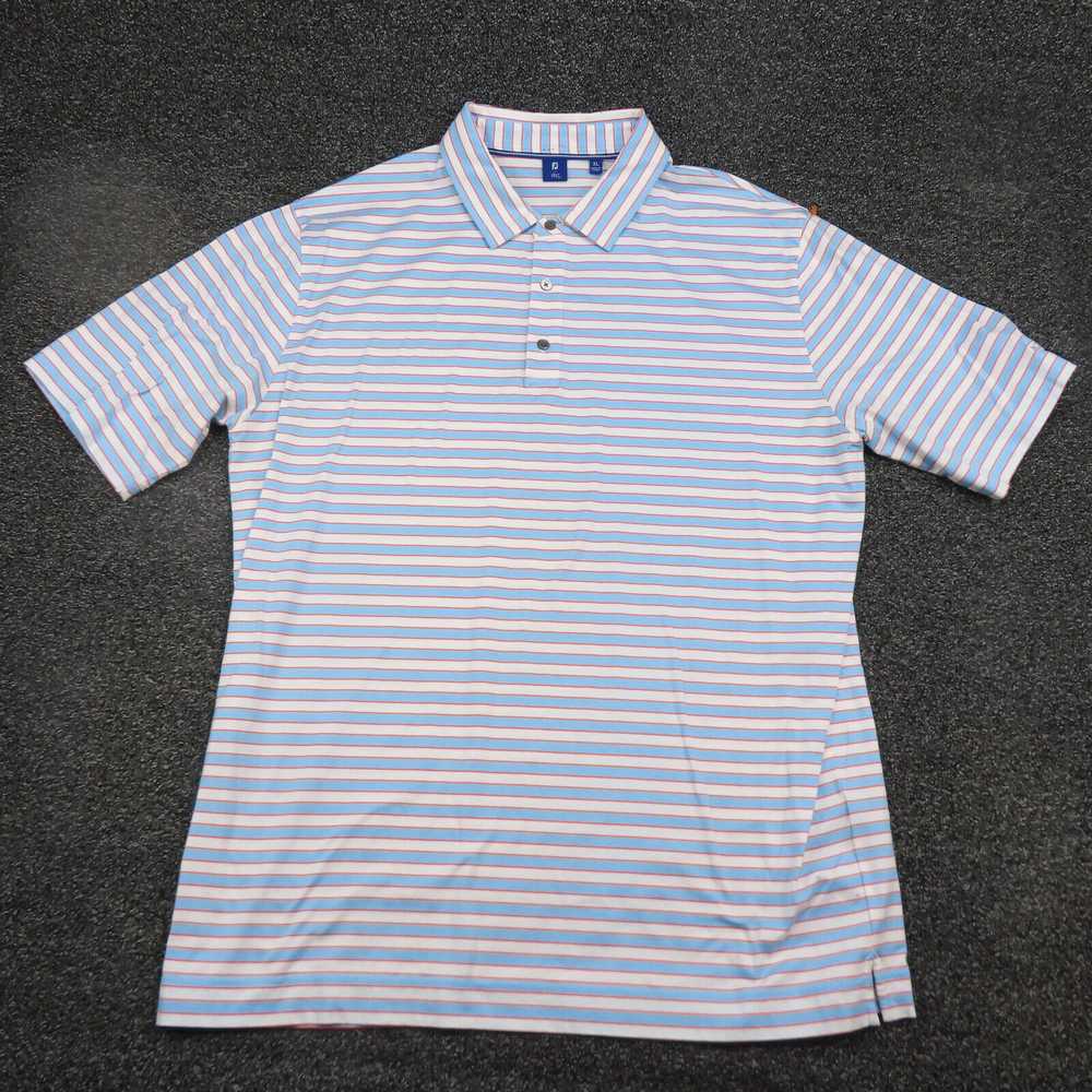 Footjoy FootJoy Shirt Adult XL Blue White & Orang… - image 1