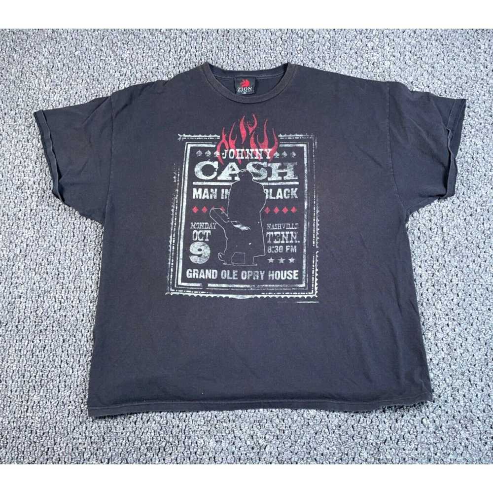 Vintage Zion Johnny Cash Print T-Shirt Adult 2XL … - image 1
