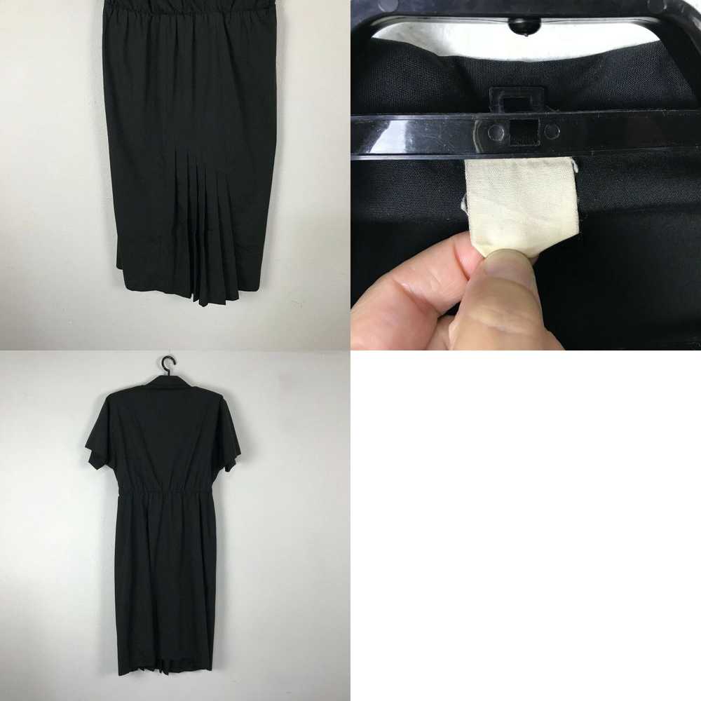 Vintage Vintage 1980s Dress Size L Solid Black Co… - image 4