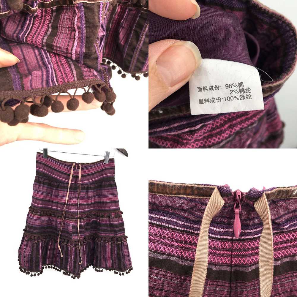 Velvet Kokasso woven tired knee length skirt boho… - image 4