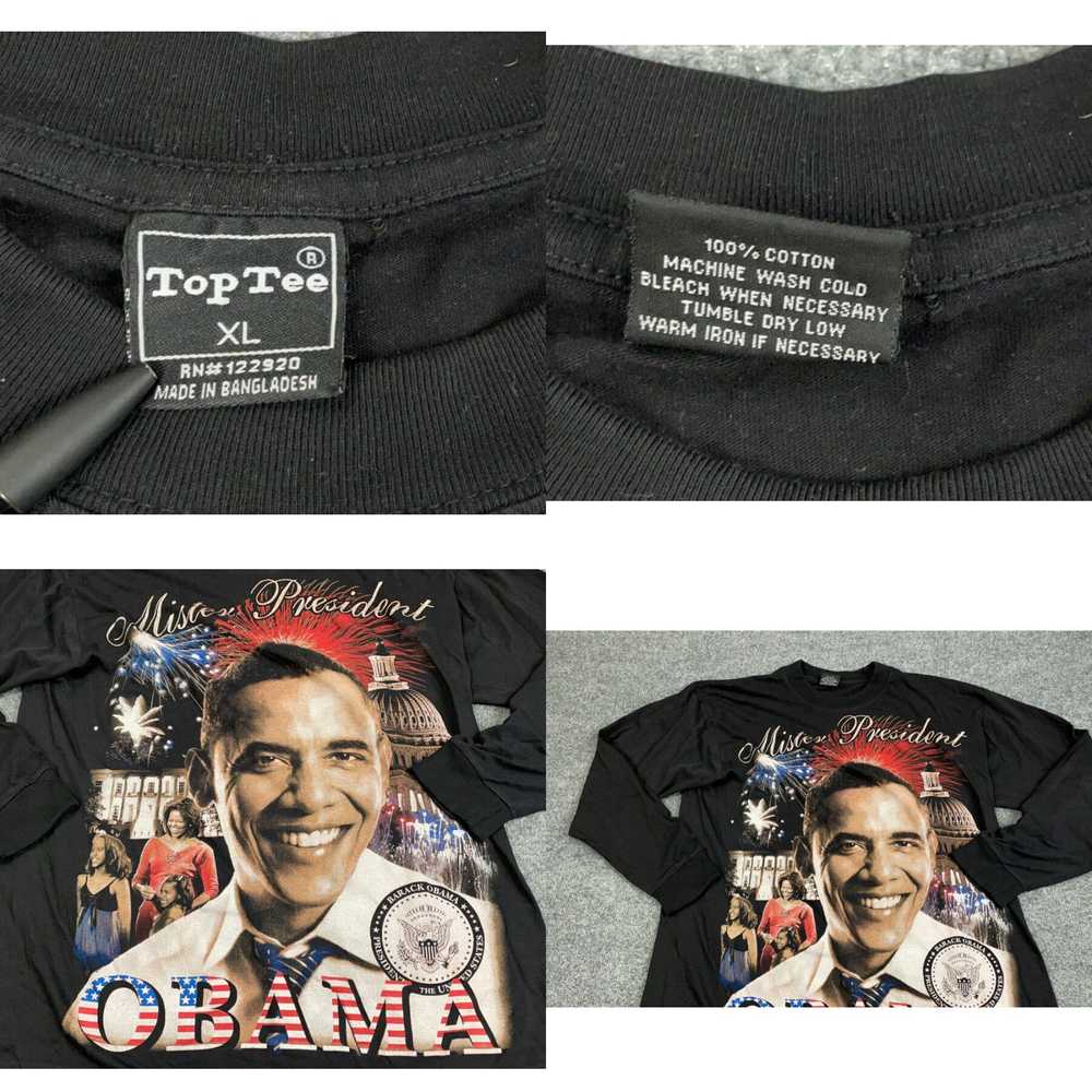 Vintage Y2K Barack Obama Rap Tee Style Big Print … - image 4