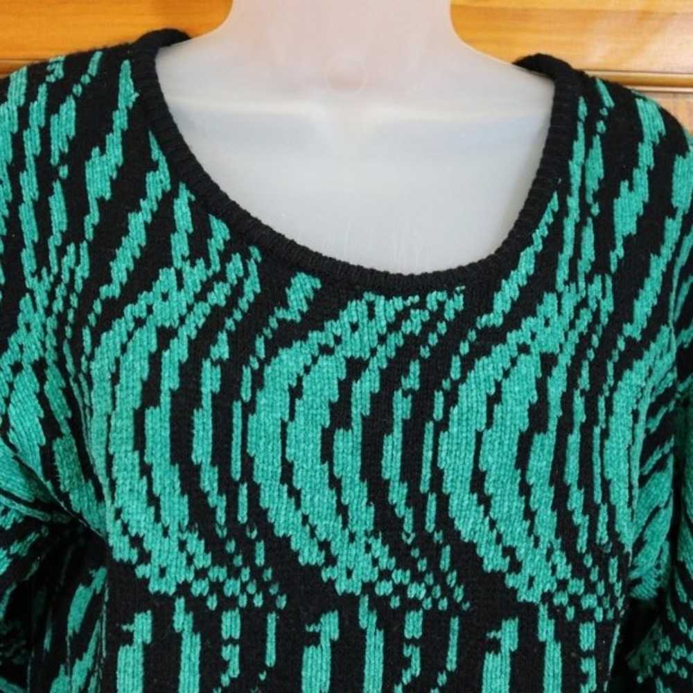 Parrinello Vintage Knit Trippy Swirl Sweater Funk… - image 3