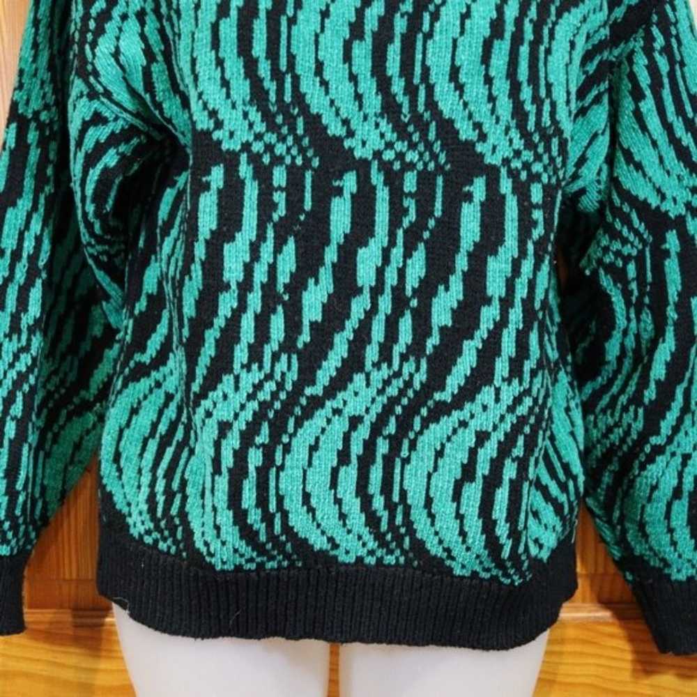 Parrinello Vintage Knit Trippy Swirl Sweater Funk… - image 4