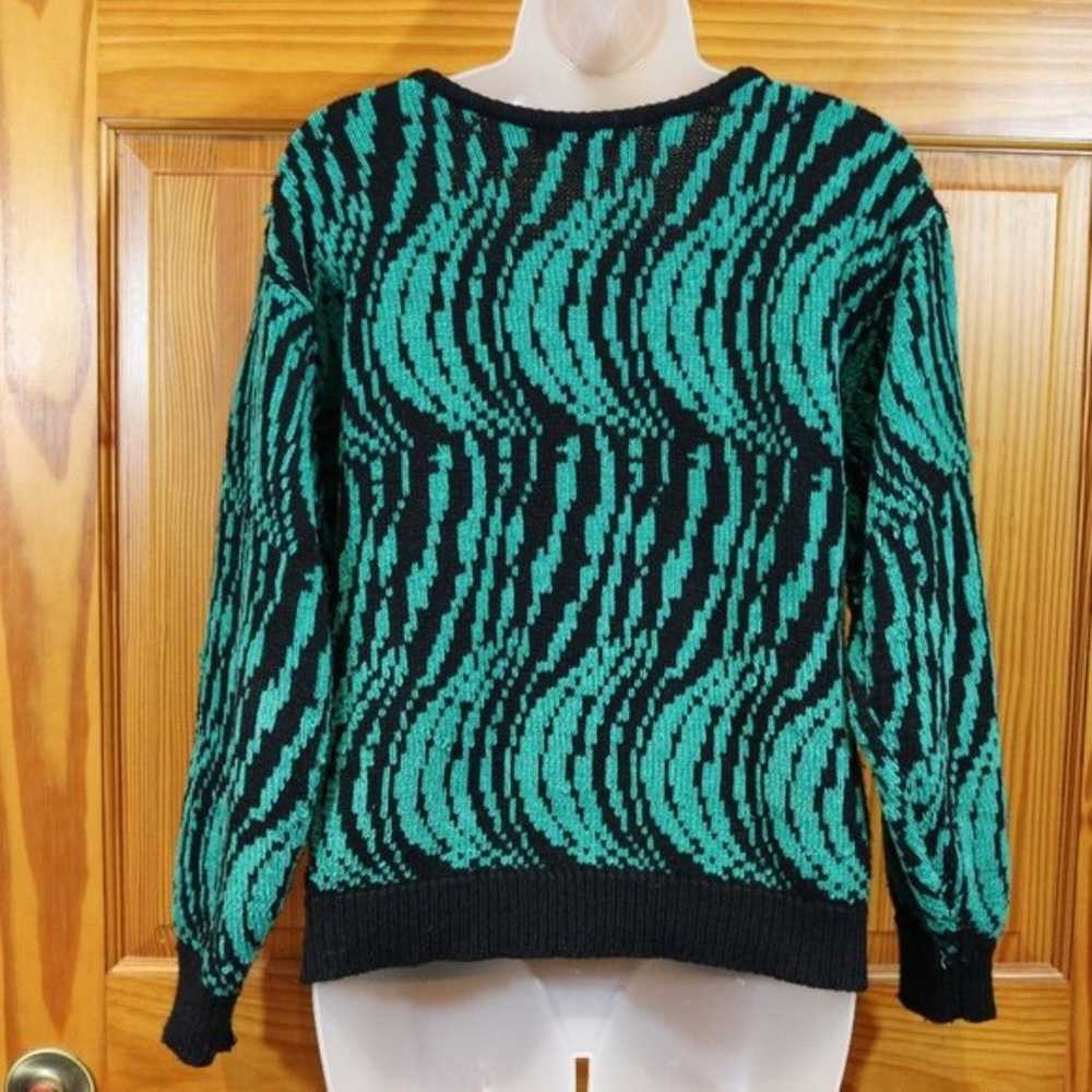 Parrinello Vintage Knit Trippy Swirl Sweater Funk… - image 6