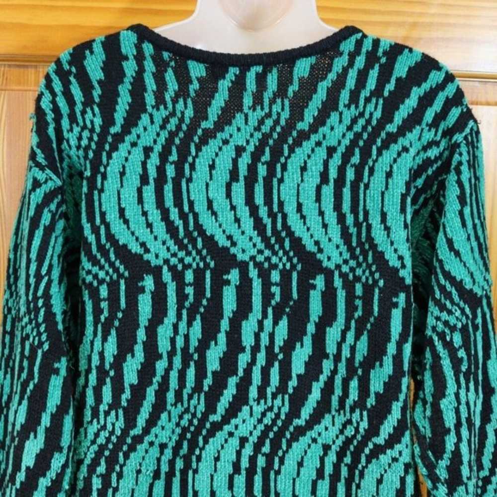 Parrinello Vintage Knit Trippy Swirl Sweater Funk… - image 7