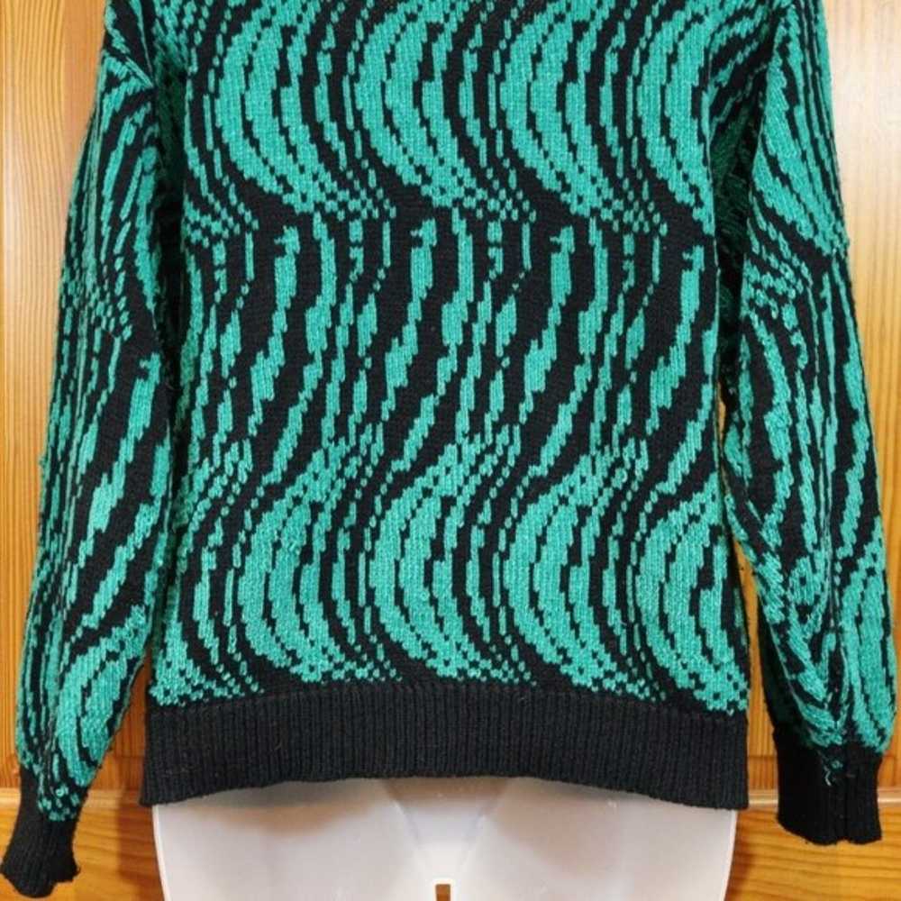 Parrinello Vintage Knit Trippy Swirl Sweater Funk… - image 8