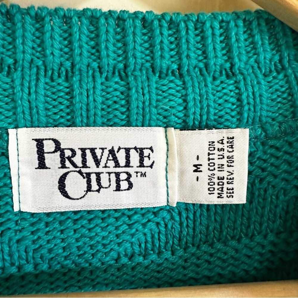 Private Club women’s vintage sweater medium teal - image 3