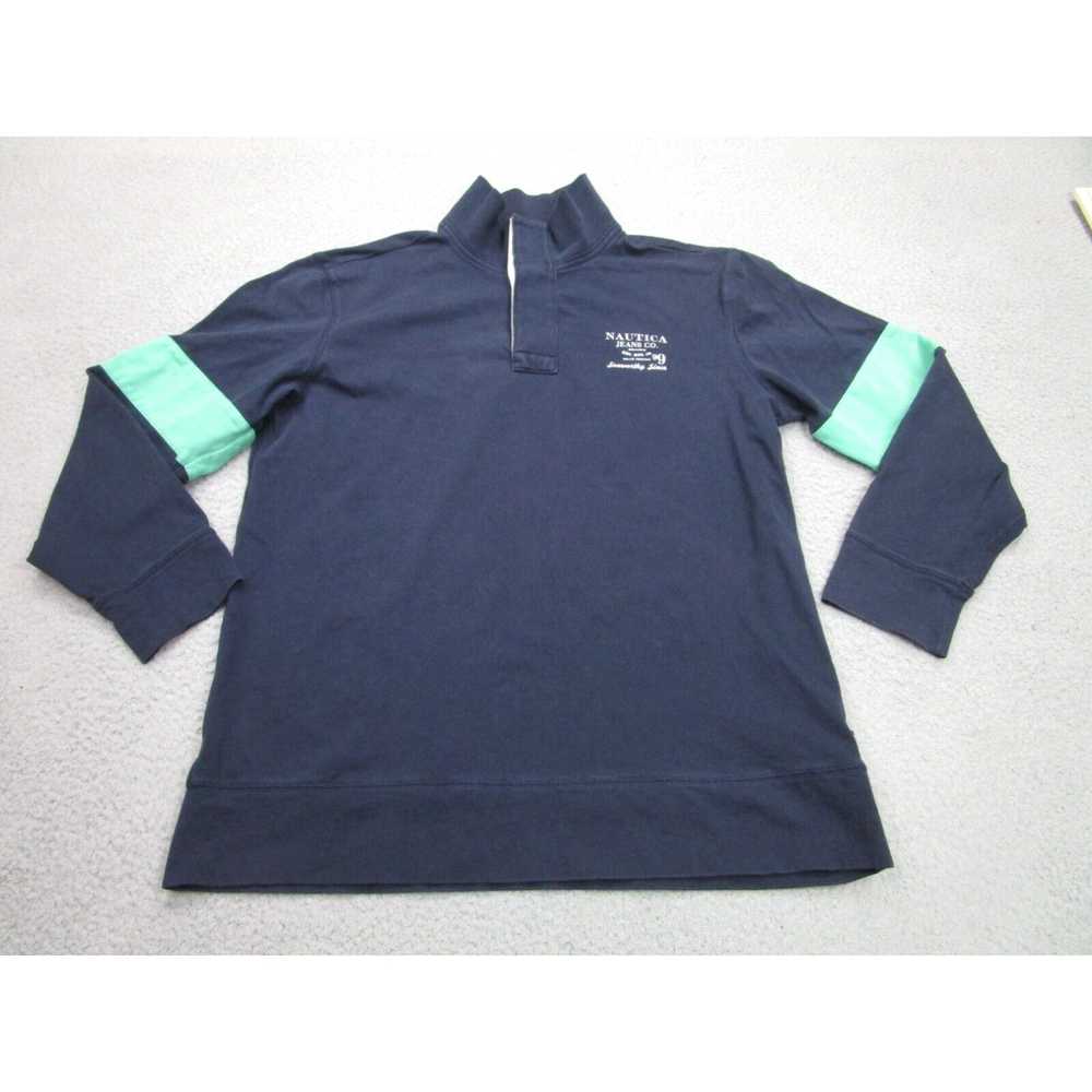 Nautica VINTAGE Nautica Shirt Mens XL Blue Sailin… - image 2