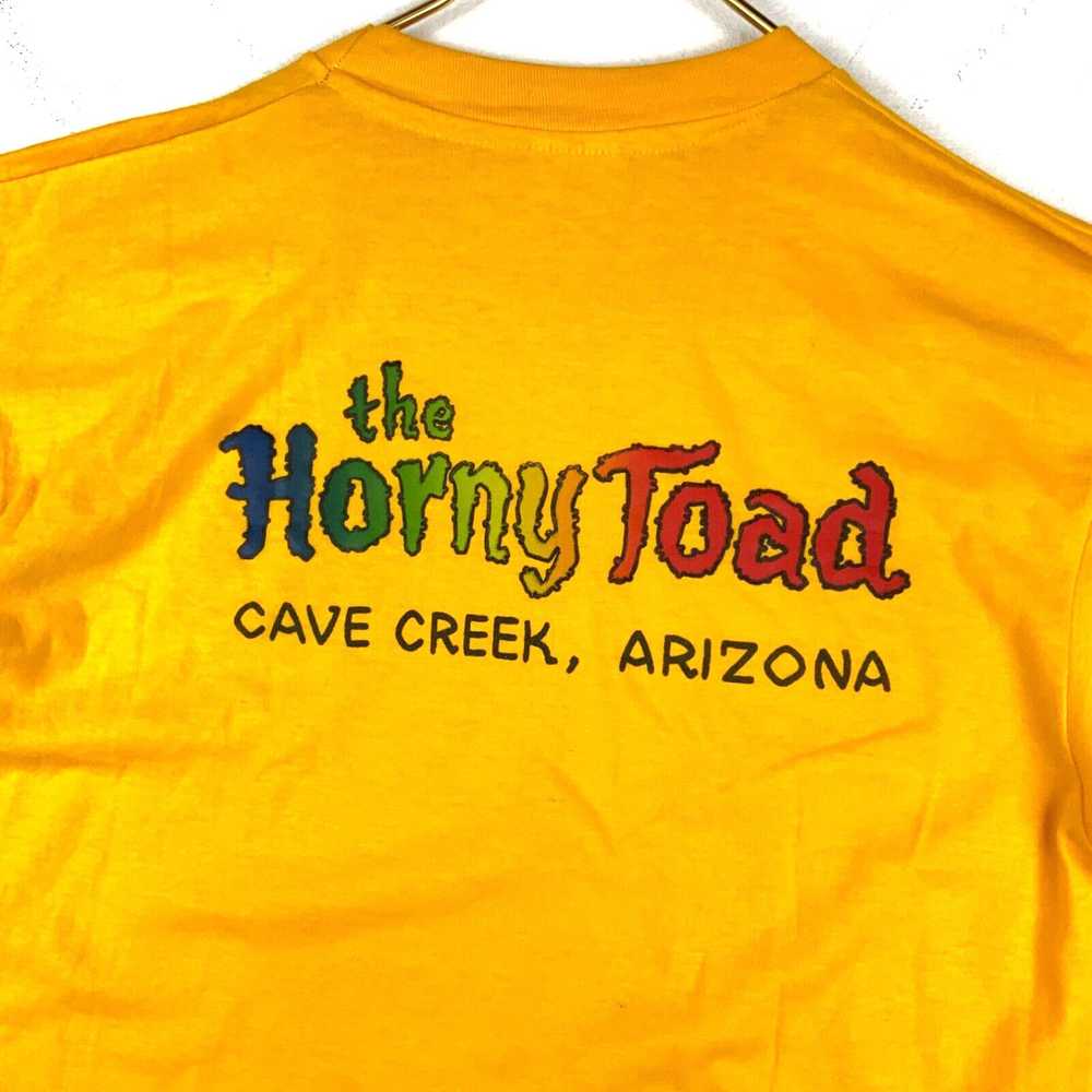 Hanes Vintage The Horny Toad T-Shirt Large Yellow… - image 1