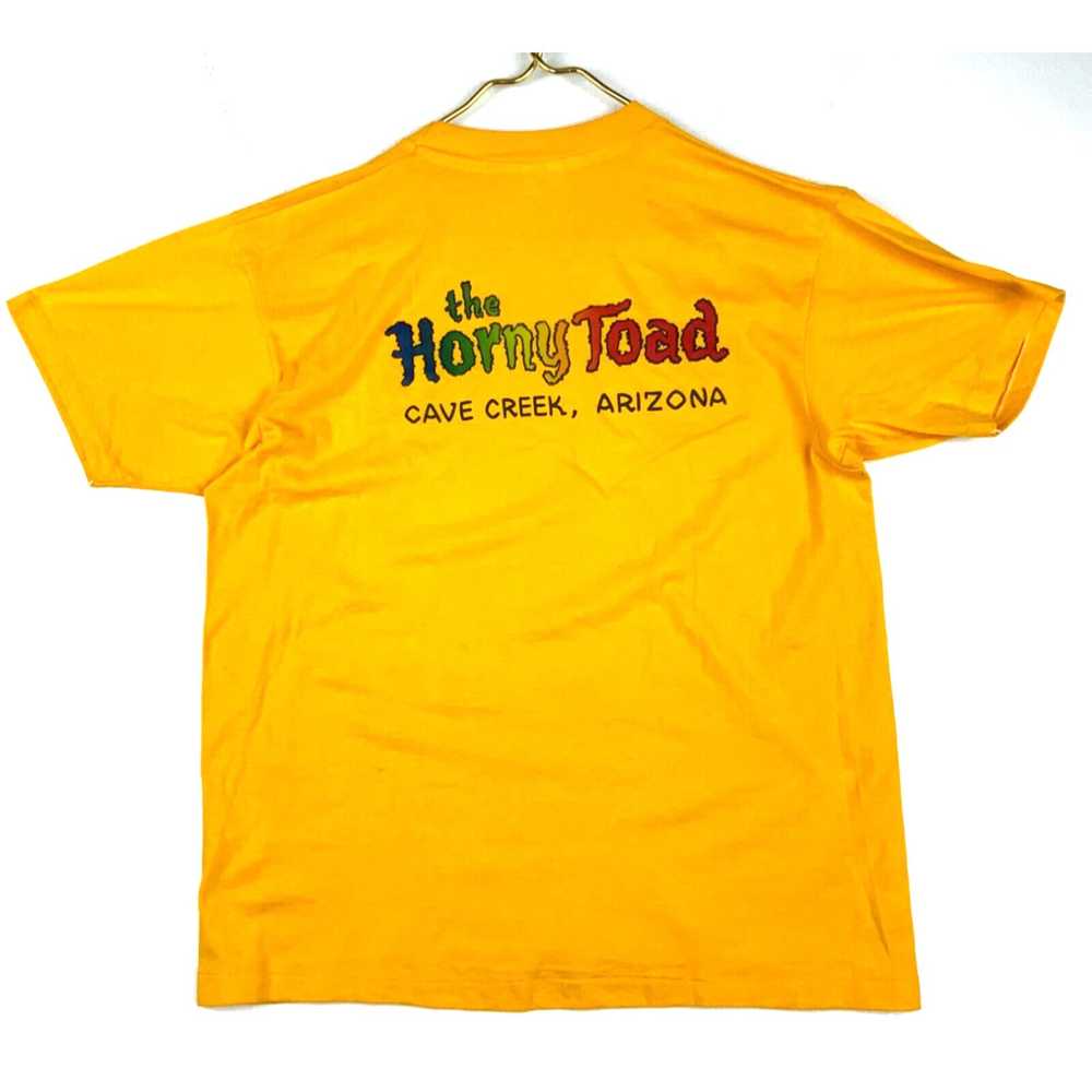 Hanes Vintage The Horny Toad T-Shirt Large Yellow… - image 2