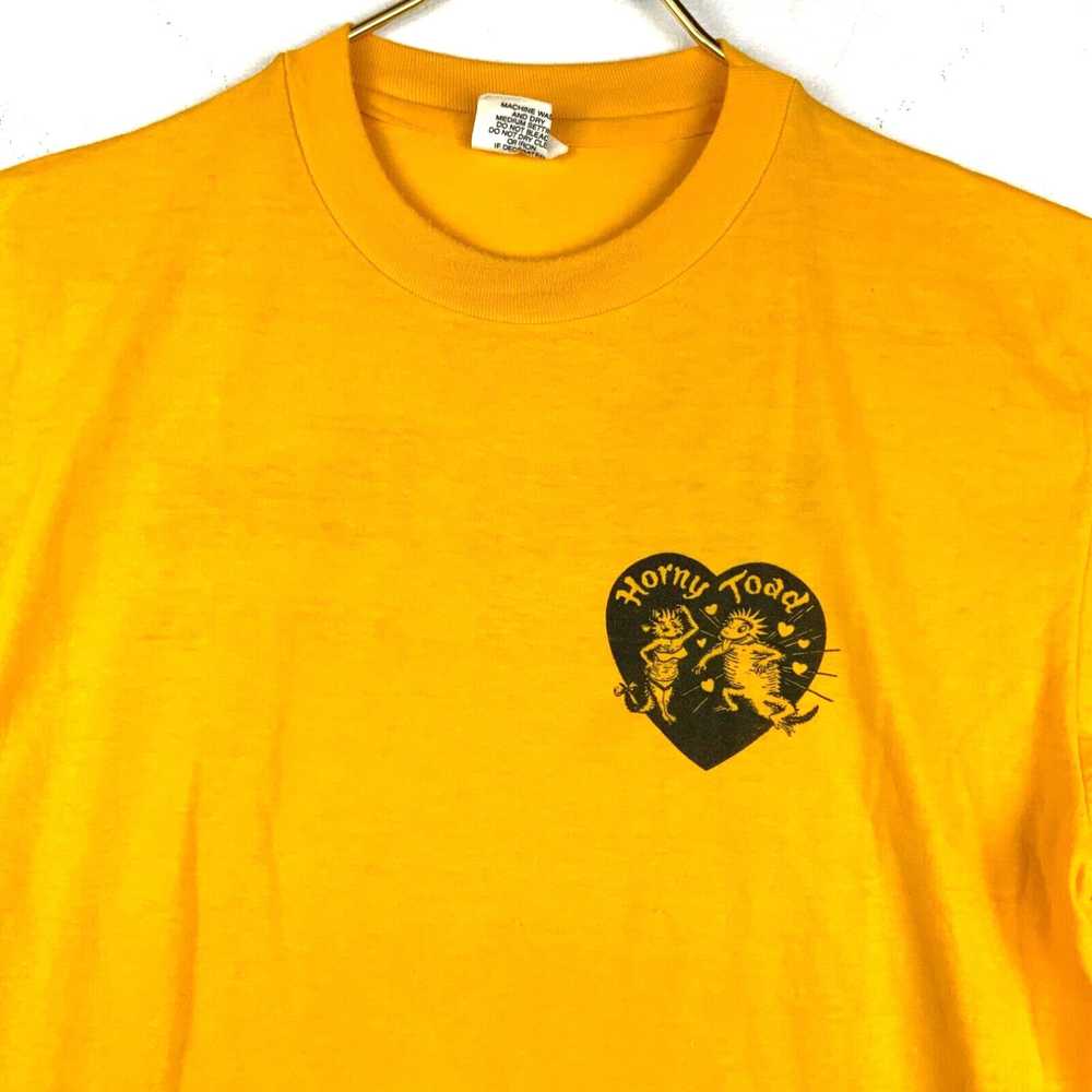 Hanes Vintage The Horny Toad T-Shirt Large Yellow… - image 3