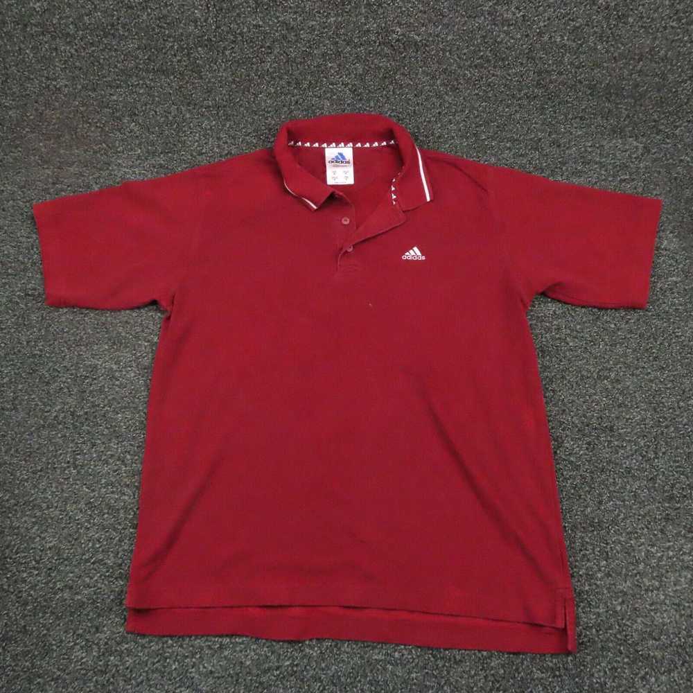 Adidas Vintage Adidas Polo Shirt Adult Medium Red… - image 1