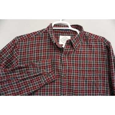 Vintage St Johns Bay Shirt Mens Large Red Plaid B… - image 1