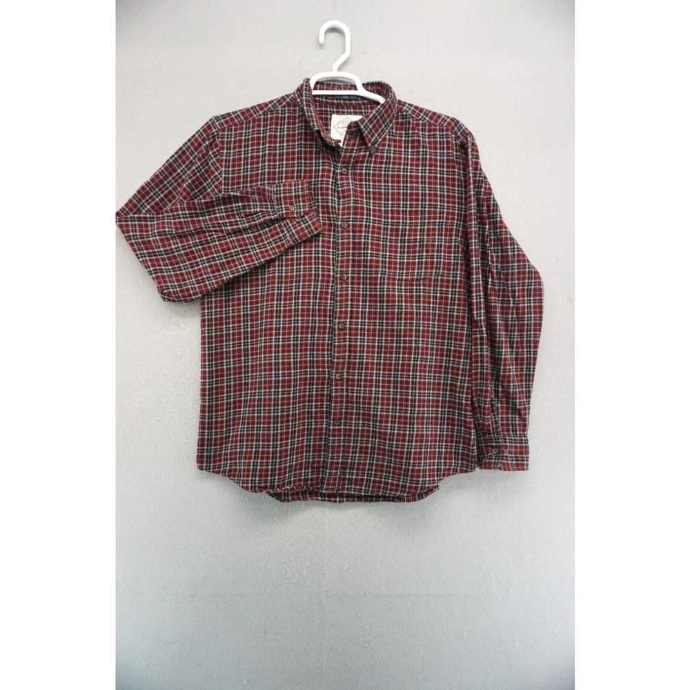 Vintage St Johns Bay Shirt Mens Large Red Plaid B… - image 2