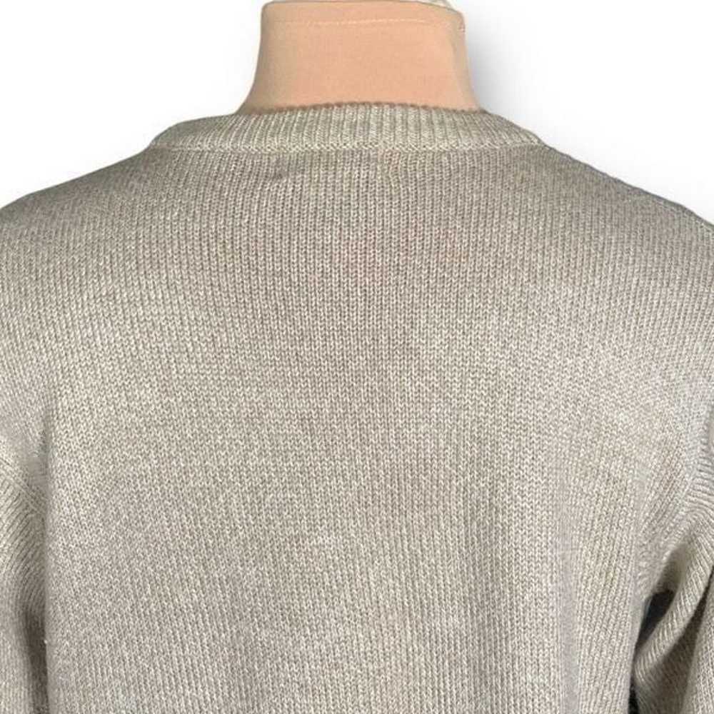Vintage Alfred Dunner Sweater Tan Pastel Floral E… - image 4