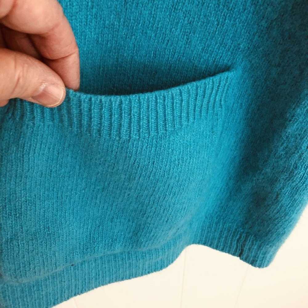 Vintage Karen Scott II Wool Angora Aqua Blue Larg… - image 7